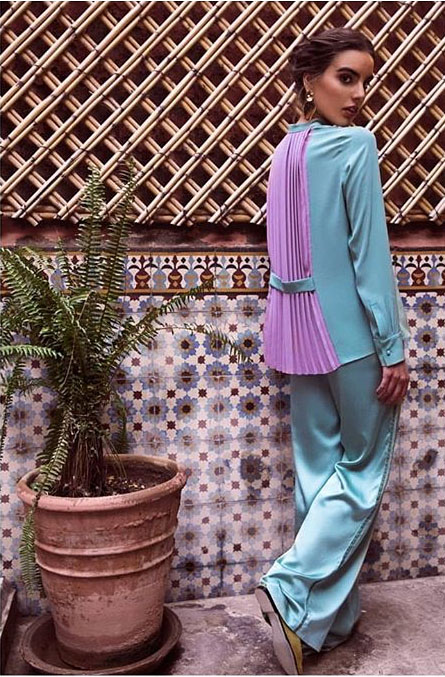Bozena Jankowska turquoise suit
