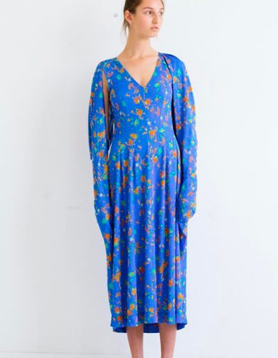 Maria Piankov blue floral midi dress